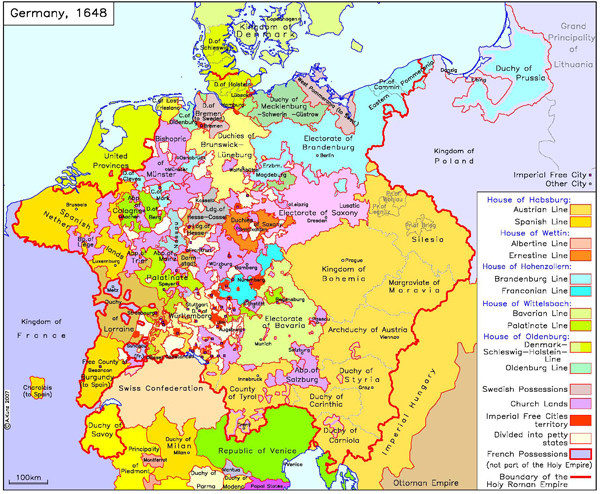 Germany with Imperial and other Cities (1648)